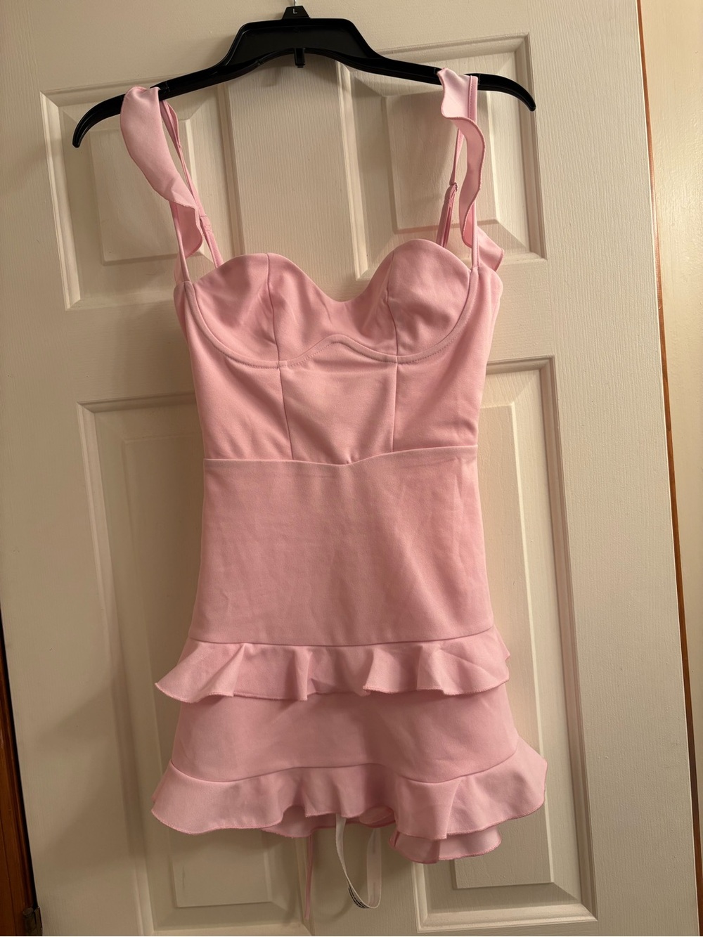 Lucy in the Sky Light Pink Ruffle Mini Dress